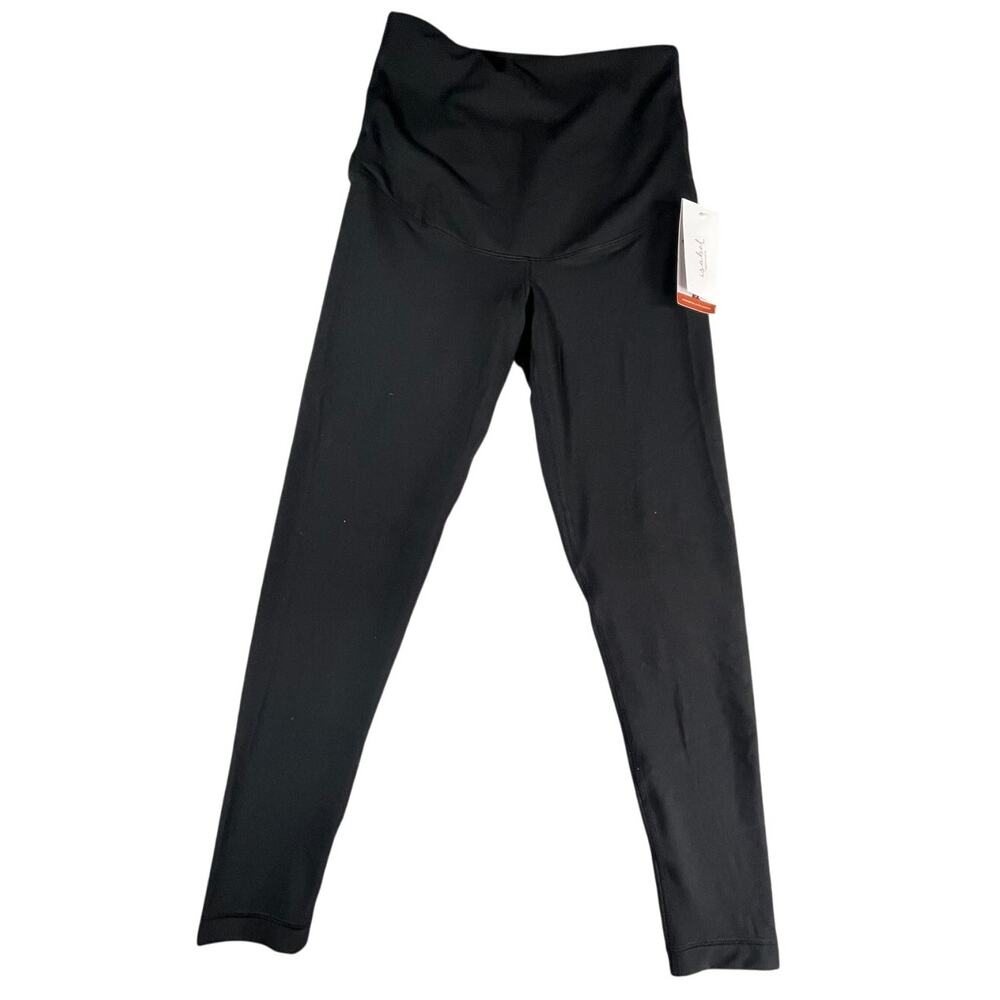 Isabel Maternity Pants Womens Small Black Leggings Ankle Over Belly Casual NWT